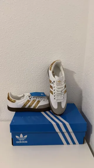 Adidas Samba OG Glitter Oro Talla 38