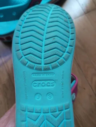 Sandalias Crocs Niña Azul y Rosa. T34-35