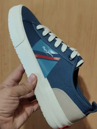 Zapatillas Pepe Jeans Hombre Azul y Beige