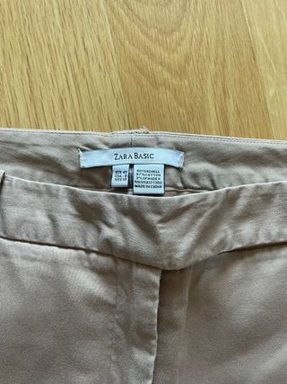 Pantalón Zara Mujer Talla L Marrón