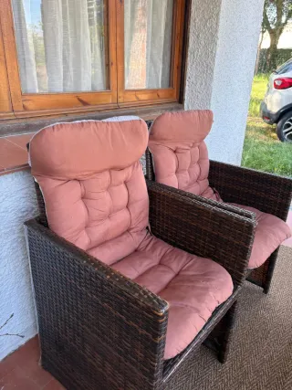 Conjunto de 4 sillones de exterior