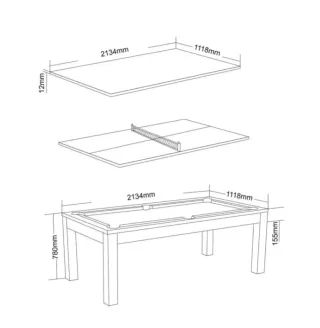 Mesa de billar,ping pong y comedor