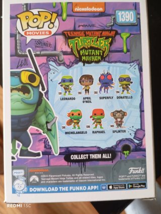 Funko Pop! Ray Fillet 1390 TMNT Mutant Mayhem.