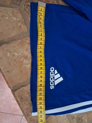 Pantaloncini ragazzo Adidas Blu con Strisce Bianch