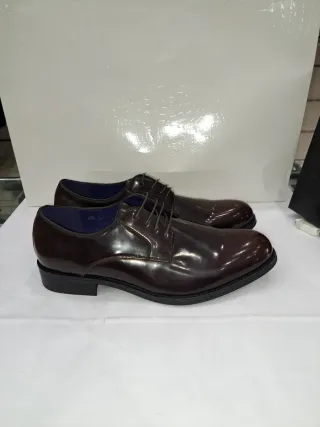 Scarpe in similpelle eleganti uomo Derby vino tg44