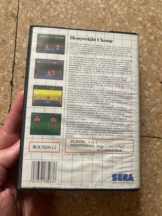 Lote Sega Master System Robocod Heavyweight Champ