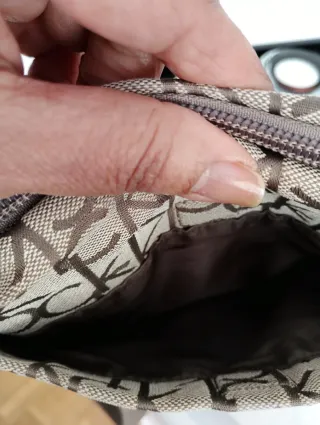 Bandolera Calvin Klein Marrón y Beige