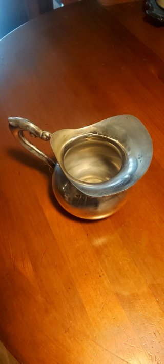 Jarra de leche vintage alpaca