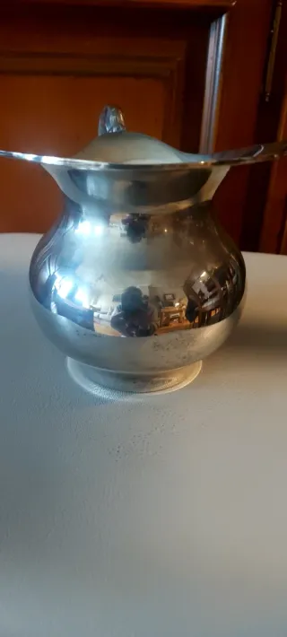 Jarra de leche vintage alpaca