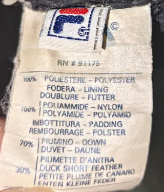 Abrigo acolchado Fila negro hombre