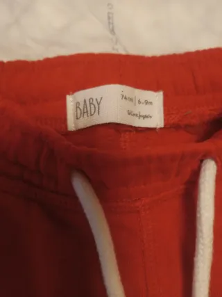 Chándal rojo bebé 74cm 6-9 meses