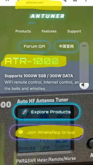 Acoplador Antena ATR-1000 1kw HF Radioaficionado