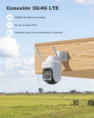 Ctronics Cámara Vigilancia 2K 4G LTE Exterior