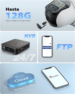 Ctronics Cámara Vigilancia 2K 4G LTE Exterior