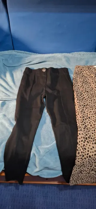 Pantalones mujer negro y beige