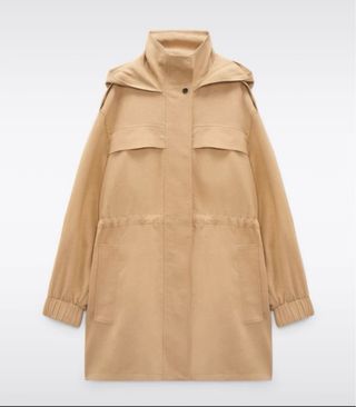 Parka Zara Lino Beige
