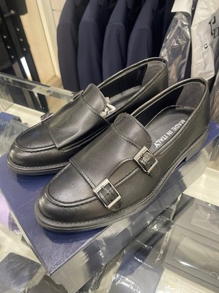 Scarpe uomo mocassini doppie fibbie Made in Italy