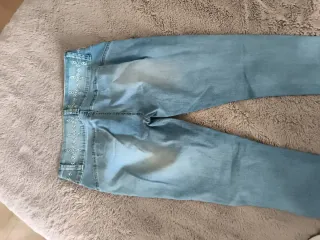 Pantalón Tejano Mujer Azul Pedrería