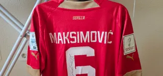 Camiseta Serbia Maksimovic Firmada Qatar 2022
