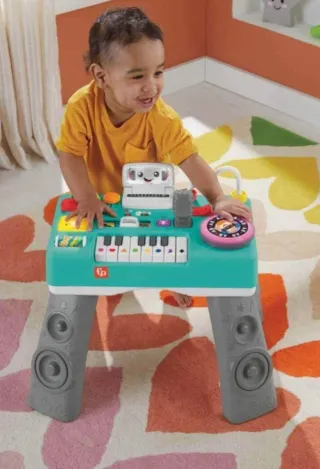 Mesa DJ Fisher-Price con piano,luces,sonidos,juego