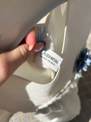 Vestido de Comunión Blanco y Azul