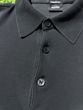 Polo Manga Larga BOSS Hugo Boss - Algodón Pima - N