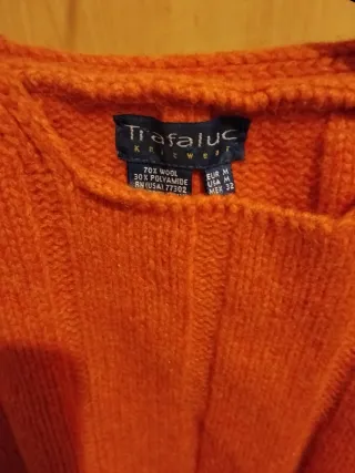 Chaleco de punto naranja Trafaluc Talla Única