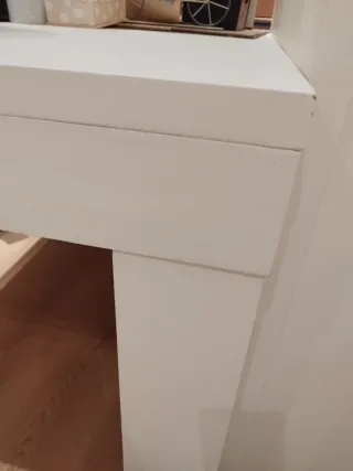 Mesa Comedor Blanca Madera Maciza