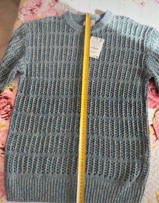 Maglione Pull&Bear uomo traforato grigio M