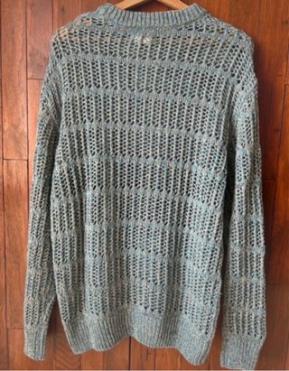 Maglione Pull&Bear uomo traforato grigio M