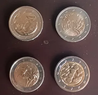 4 Monedas Conmemorativas 2 Euro