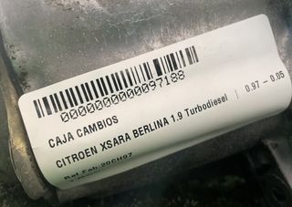 20ch97 caja cambios citroen xsara berlina 97188