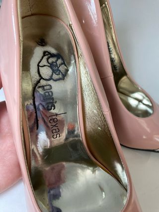 Zapatos Paris Texas Rosa y Plata Tacon