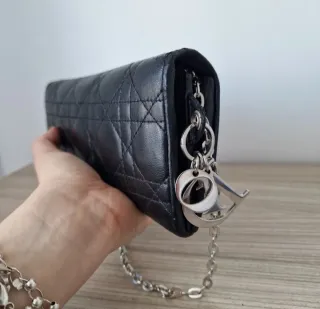 Bolso Cartera Lady Dior Piel Negra