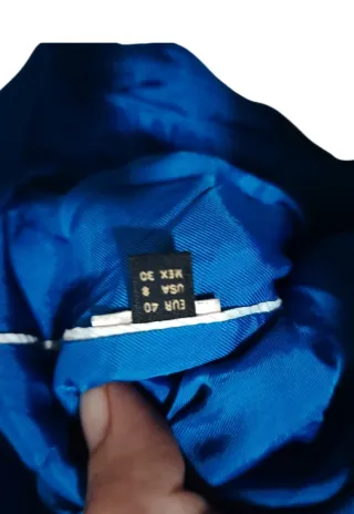 Chaqueta Biker Massimo Dutti Azul