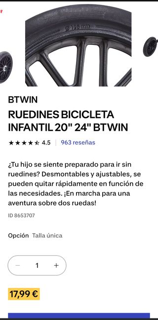 Ruedines bici 20-24 pulgadas