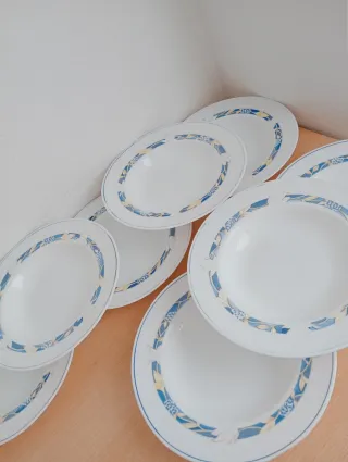 8 Platos porcelana vintage