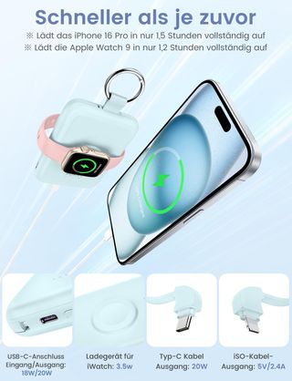 Batteria esterna 10000 mAh ricarica rapida Apple