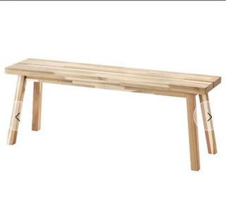 Mesa SKOGSTA ikea + 2 Sillas + Banco