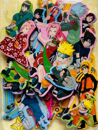 Lote 2 blisters figuras chipboards Naruto anime