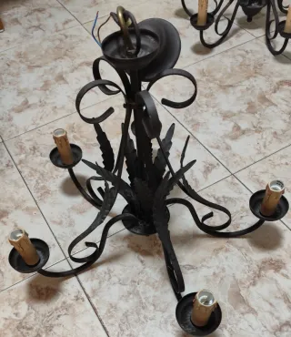 Lote 3 Lámparas Forja Rústicas