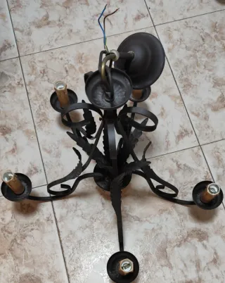 Lote 3 Lámparas Forja Rústicas
