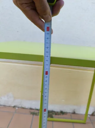 Mesa auxiliar verde plegable
