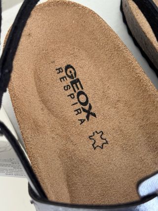 Sandalias de piel nuevas GEOX Brionia plateadas 40