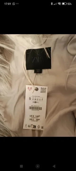 Abrigo pelo gris talla única