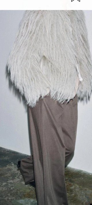 Abrigo pelo gris talla única