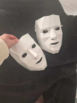 Máscaras blancas (2 unidades) Hallowen. Disfraz