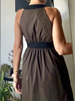 Vestido Pedro del Hierro negro y marrón