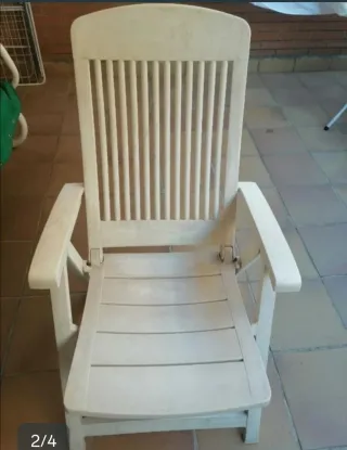 Sillas de terraza plegables de plástico duro