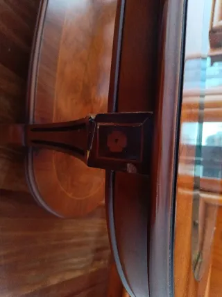 Mesa de centro madera y cristal 120x65x45
